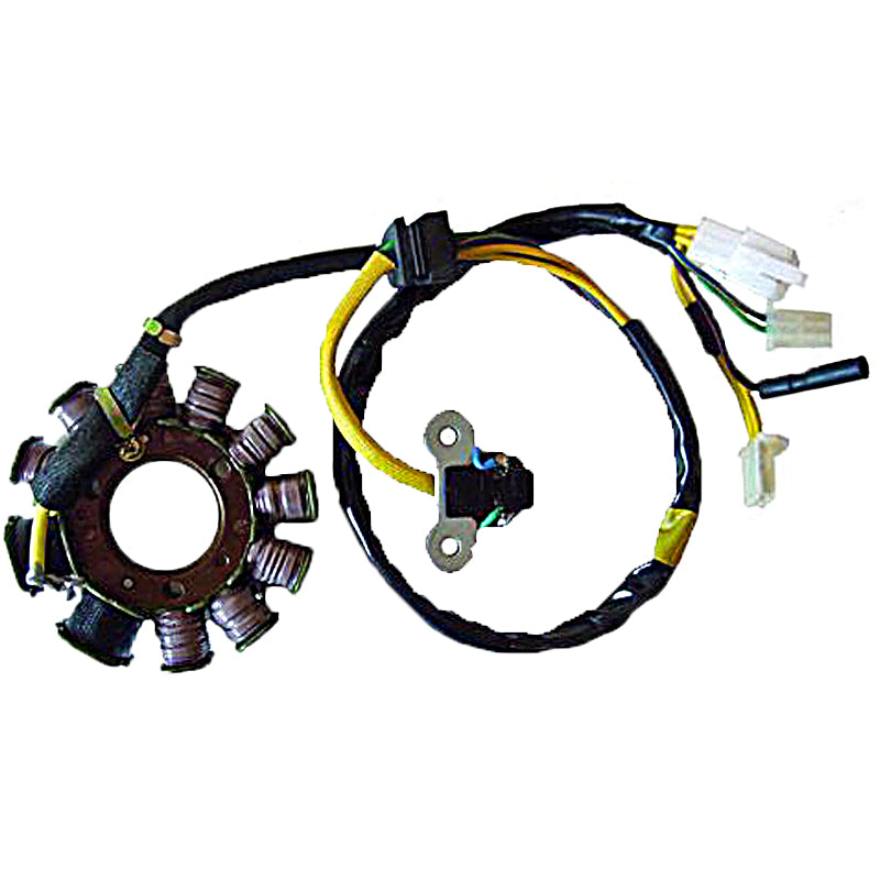 STATOR SGR TRIFASE 11 POLOS CON PICK-UP 2 CABLES(MOT SYM 125/150/200 4T CARB)