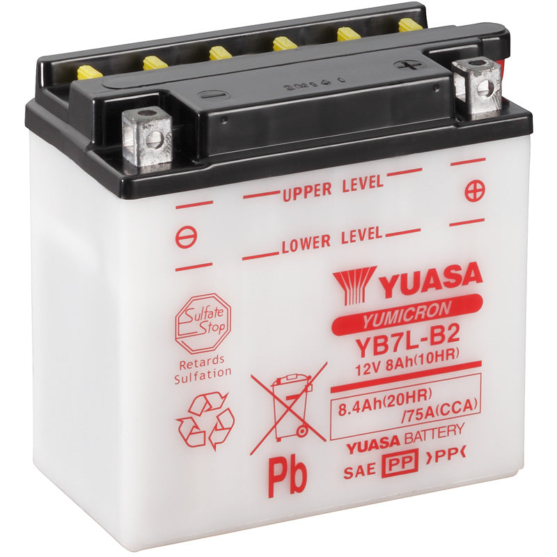 BATERÍA YUASA YB7L-B2 CONVENCIONAL