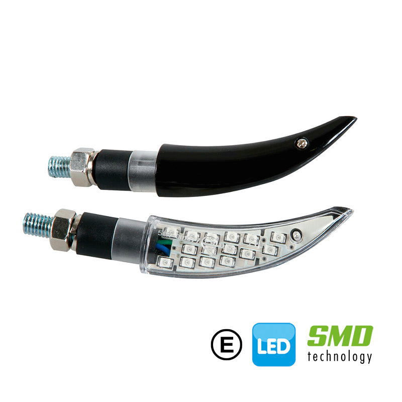 KATANA, INTERMITENTES CON LED - 12V LED - NEGRO